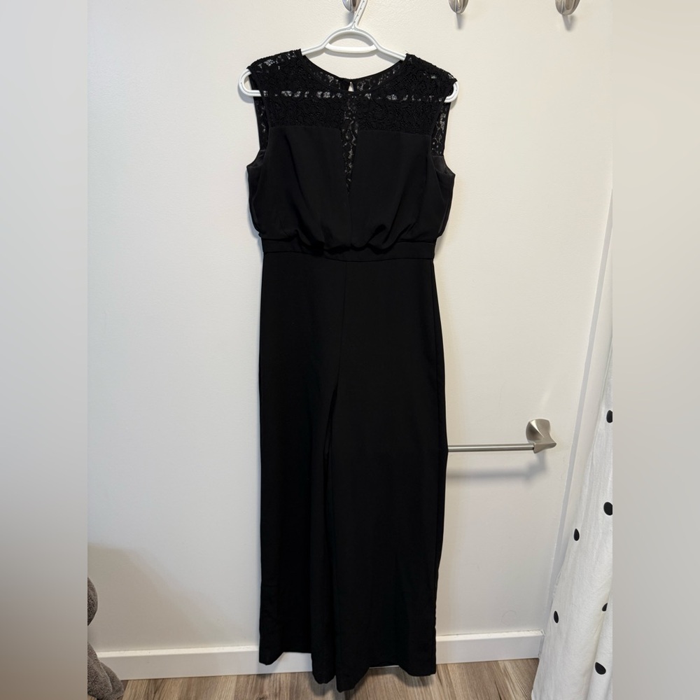 White House Black Market Black Lace Jumpsuit